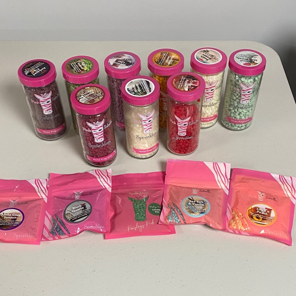 Pink Zebra Assorted Sprinkles Lot